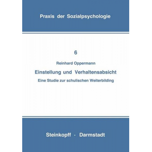 Reinhard Opper - Einstellung und Verhaltensabsicht