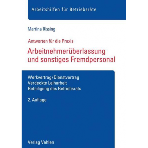 Martina Rissing - Arbeitnehmerüberlassung und sonstiges Fremdpersonal