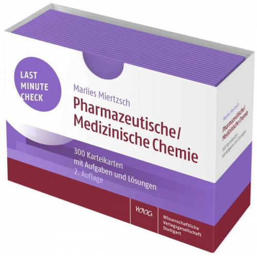 Marlies Miertzsch - Last Minute Check - Pharmazeutische/Medizinische Chemie