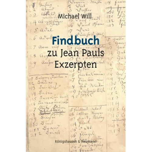 Michael Will - Findbuch zu Jean Pauls Exzerpten