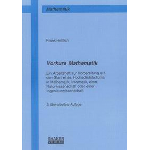 Frank Hettlich - Vorkurs Mathematik