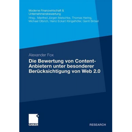 Alexander Fox - Die Bewertung von Content-Anbietern unter besonderer Berücksichtigung von Web 2.0