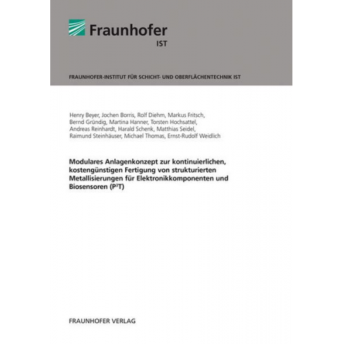 Jochen Borris & Henry Beyer & Rolf Diehm & Ernst-Rudolf Weidlich & Markus Fritsch - Weidlich, E: Modulares Anlagenkonzept zur kontinuierlichen,