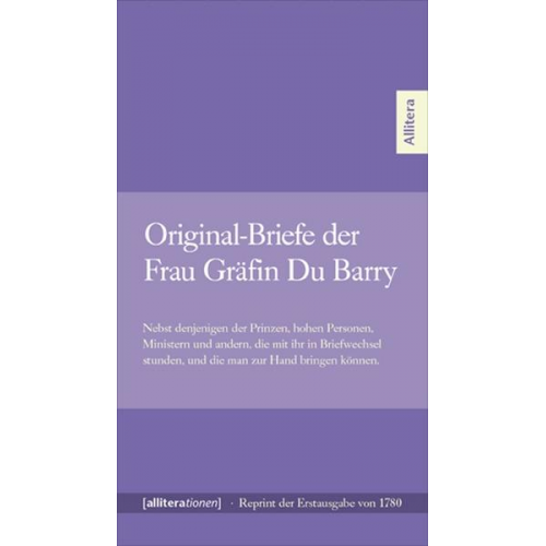 Original-Briefe der Frau Gräfin Du Barry