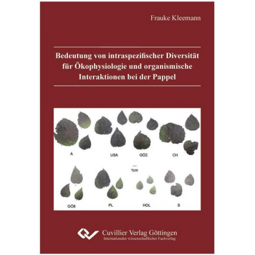 Frauke Kleemann - Bedeutung von intraspezifischer Diversität für Ökophysiologie und organismische Interaktionen bei der Pappel