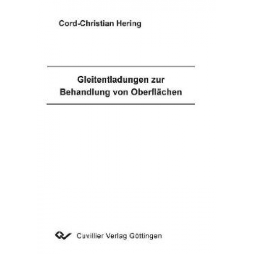 Cord-Christian Hering - Gleitentladung zur Behandlung von Oberflächen