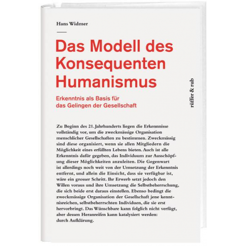 Hans Widmer - Das Modell des Konsequenten Humanismus