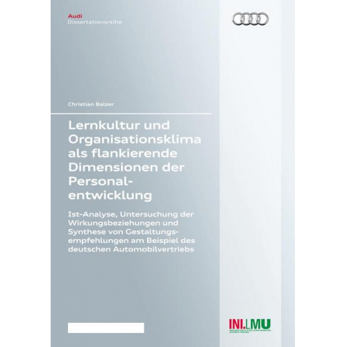 Christian Balzer - Lernkultur und Organisationsklima als flankierende Dimensionen der Personalentwicklung