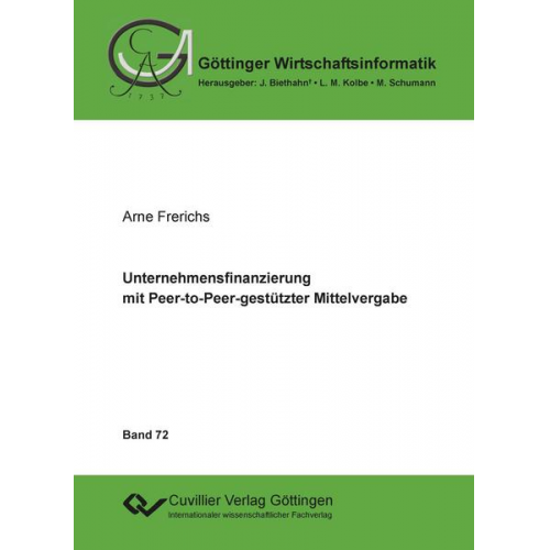 Arne Frerichs - Unternehmensfinanzierung mit Peer-to-Peer-gestützter Mittelvergabe