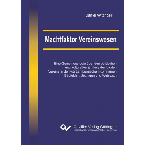 Daniel Wittinger - Machtfaktor Vereinswesen