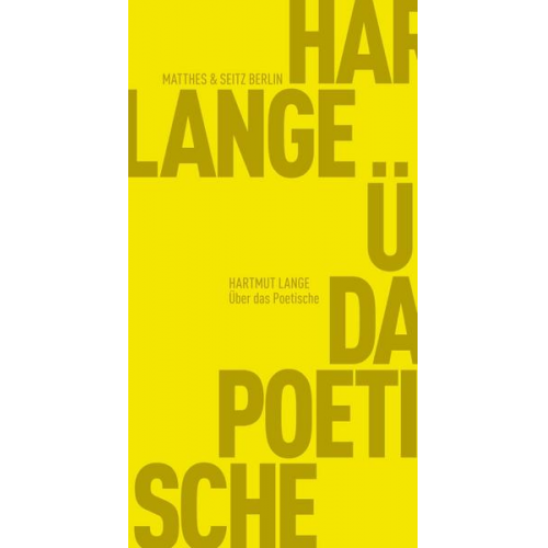 Hartmut Lange - Über das Poetische