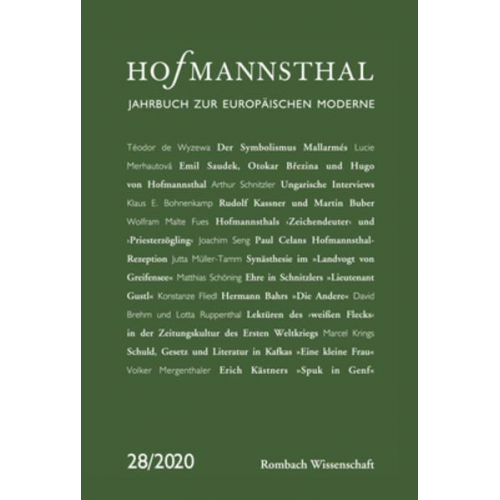 Hofmannsthal – Jahrbuch zur Europäischen Moderne