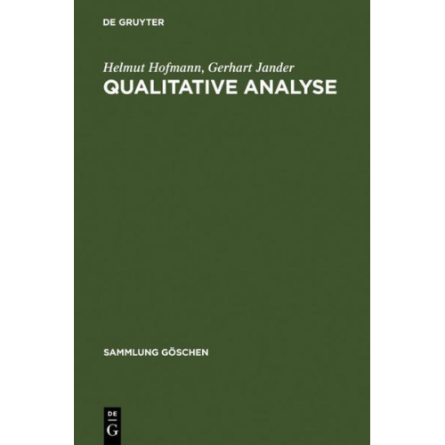 Helmut Hofmann & Gerhart Jander - Qualitative Analyse