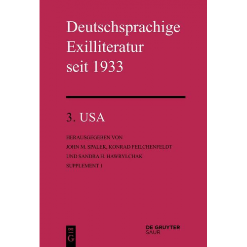 Deutschsprachige Exilliteratur seit 1933 / USA