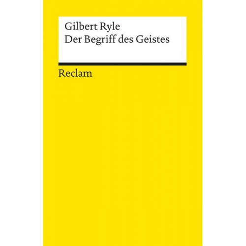 Gilbert Ryle - Der Begriff des Geistes