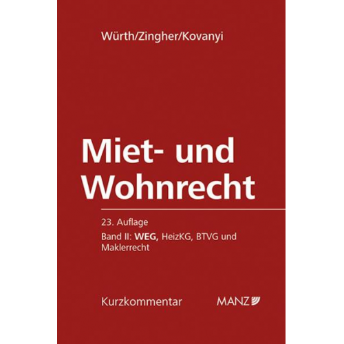 Helmut Würth & Madeleine Zingher & Peter Kovanyi - Miet- und Wohnrecht