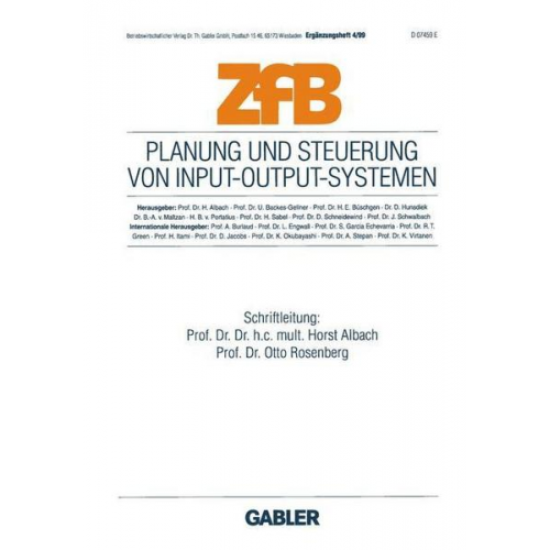 Planung und Steuerung von Input-Output-Systemen