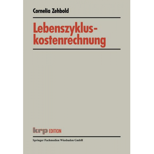 Cornelia Zehbold - Lebenszykluskostenrechnung