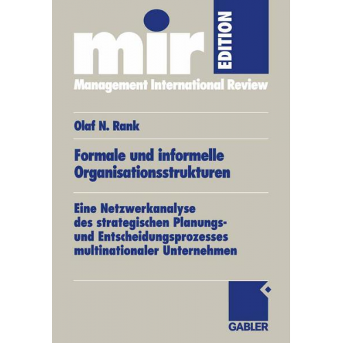 Olaf Rank - Formale und informelle Organisationsstrukturen