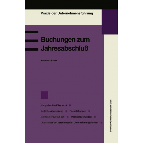 Karlheinz Balzer - Buchungen zum Jahresabschluß