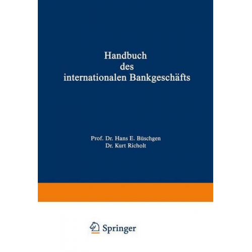 Handbuch des internationalen Bankgeschäfts