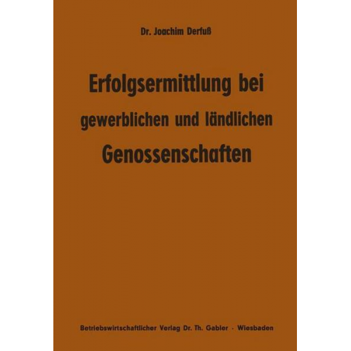 Joachim Derfuss - Erfolgsermittlung bei gewerblichen und ländlichen Genossenschaften