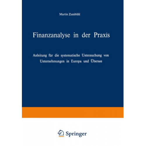 Martin Zumbühl - Finanzanalyse in der Praxis