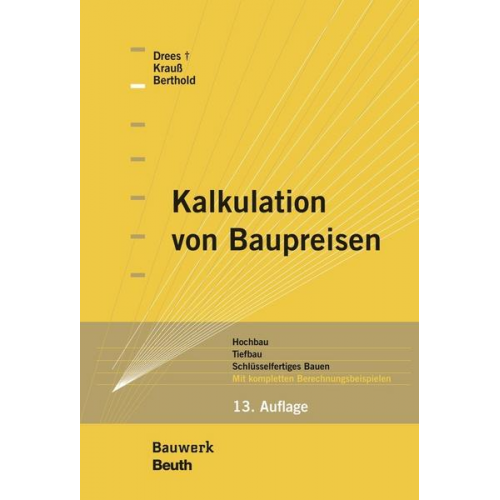 Christian Berthold & Gerhard Drees & Siri Krauss - Kalkulation von Baupreisen