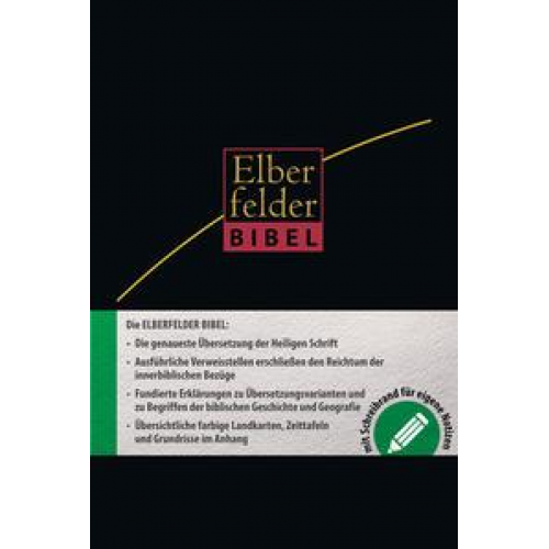 Elberfelder Bibel - mit Schreibrand, Leder