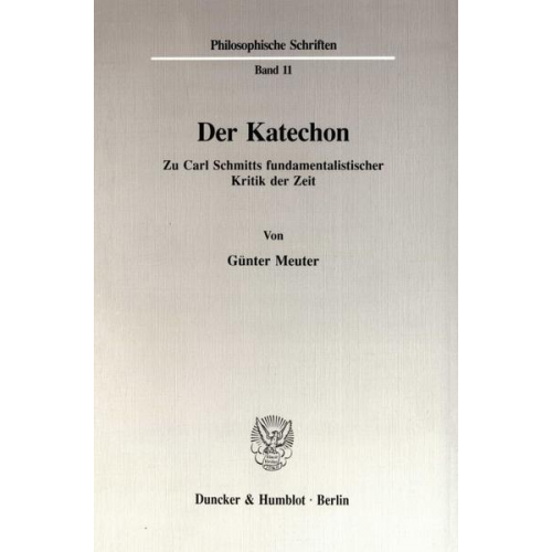 Günter Meuter - Der Katechon.