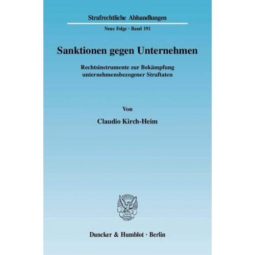 Claudio Kirch-Heim - Sanktionen gegen Unternehmen.