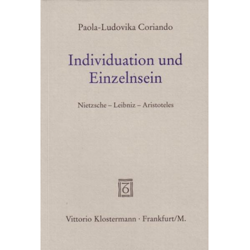 Paola L. Coriando - Individuation und Einzelnsein