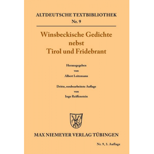 Winsbeckische Gedichte nebst Tirol und Fridebrant