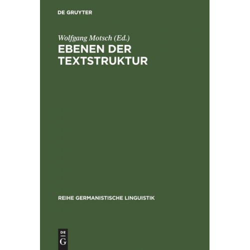 Wolfgang Motsch - Ebenen der Textstruktur