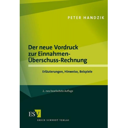 Peter Handzik - Der neue Vordruck zur Einnahmen-Überschuss-Rechnung