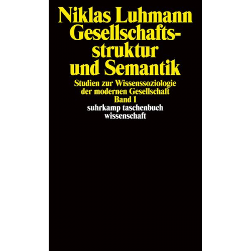 Niklas Luhmann - Gesellschaftsstruktur und Semantik