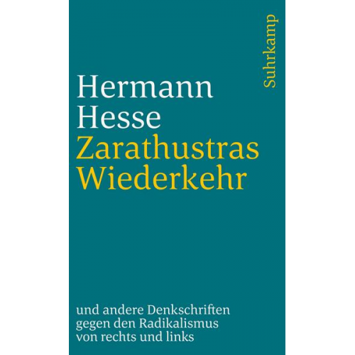 Hermann Hesse - Zarathustras Wiederkehr