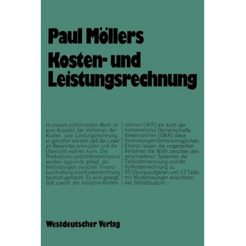 Paul Möllers - Kosten- und Leistungsrechnung