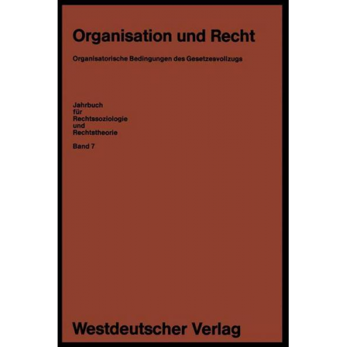 Erhard Blankenburg - Organisation und Recht