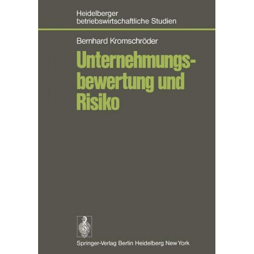 B. Kromschröder - Unternehmungsbewertung und Risiko