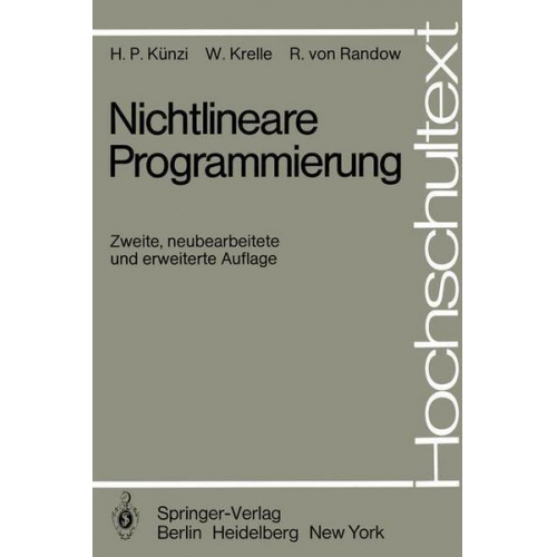 H.P. Künzi & W. Krelle & R. Randow - Nichtlineare Programmierung