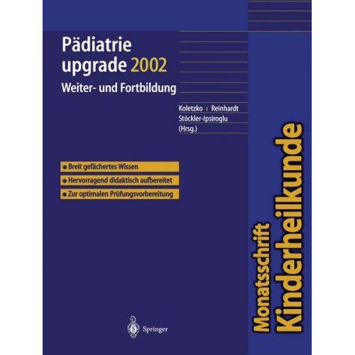 Berthold Koletzko & D. Reinhardt & Sylvia Stöckler-Ipsiroglu - Pädiatrie upgrade 2002