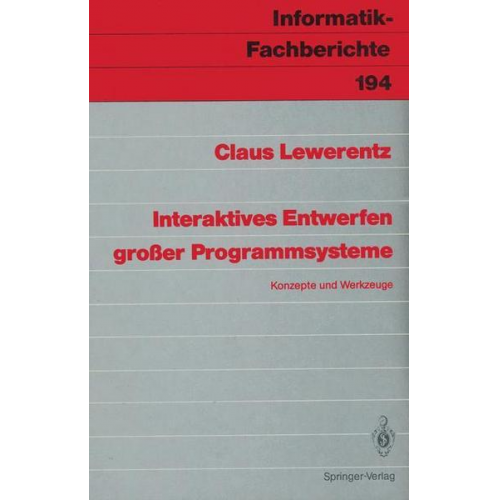 Claus Lewerentz - Interaktives Entwerfen großer Programmsysteme