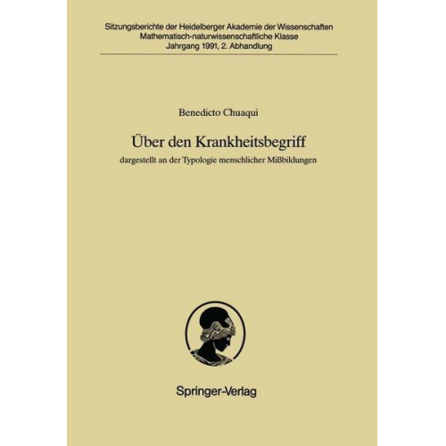 Benedicto Chuaqui - Über den Krankheitsbegriff