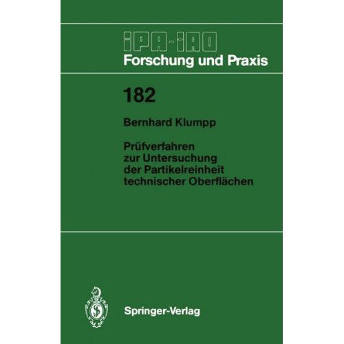 Bernhard Klumpp - Prüfverfahren zur Untersuchung der Partikelreinheit technischer Oberflächen