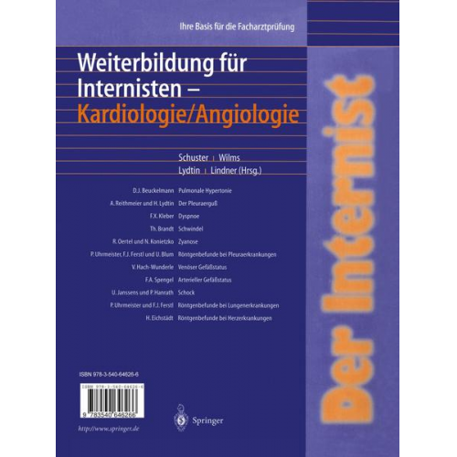 H.-P. Schuster & Klaus Wilms & Helmut Lydtin - Der Internist: Weiterbildung für Internisten Kardiologie/ Angiologie