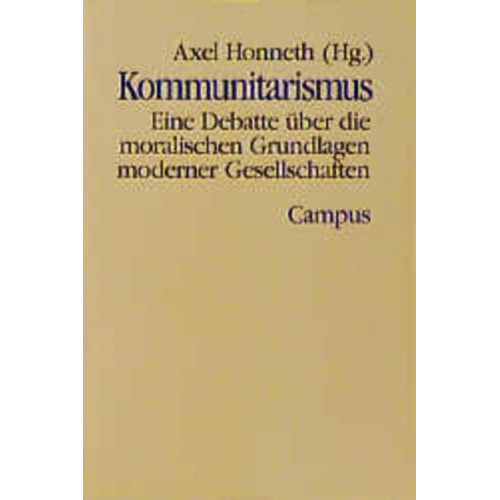 Axel Honneth - Kommunitarismus