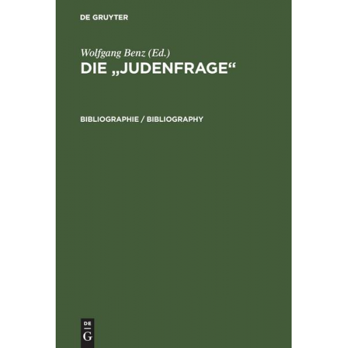 Die 'Judenfrage' / Bibliographie