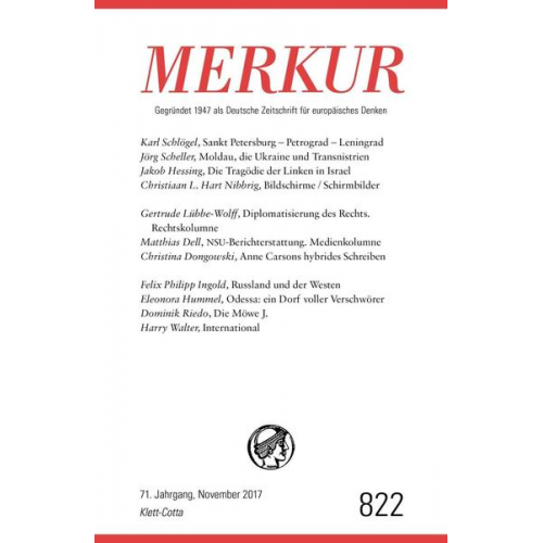 MERKUR Deutsche Zeitschrift für europäisches Denken - 2017-11