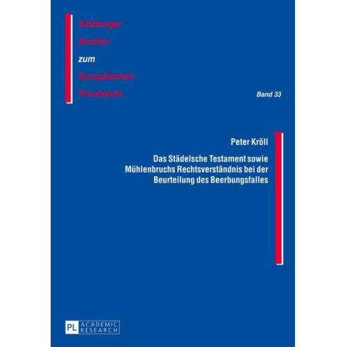 Peter Kröll - Das Städelsche Testament sowie Mühlenbruchs Rechtsverständnis bei der Beurteilung des Beerbungsfalles